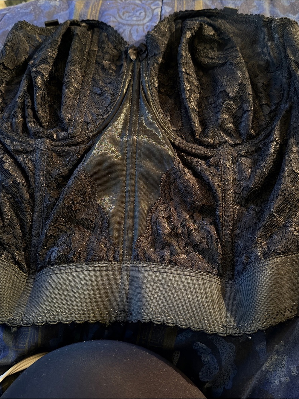 Black Lace Bustier Corset Top - Women Intimates